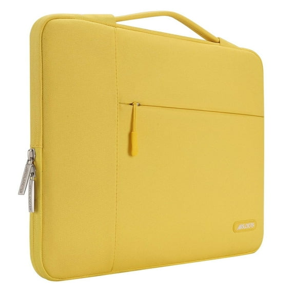 MOSISO for Macbook Air/Pro 13.3" Laptop Sleeve Briefcase Handbag Water Resistant Polyester Carrying Pouch Zipper Notebook Computer Bag, Yellow