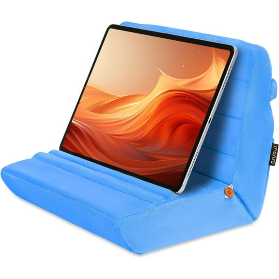 Mosiso iPad Stand Pillow, Multi-Angle Soft Tablet Holder for Lap/Desk/Bed, Royal Blue