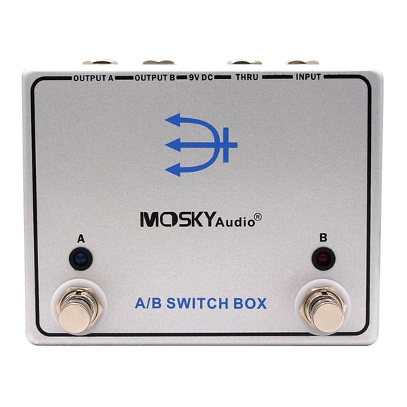 Moskyaudio A/B Switch Effect Channel Box Switcher Pedal Signal To Two Amp Paths Switch Box Effect Channel Box