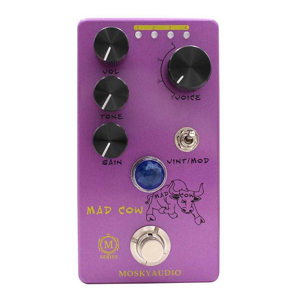 Moskyaudio Distortion Pedal The Electric Guitar Effects Pedal Mad Cow
