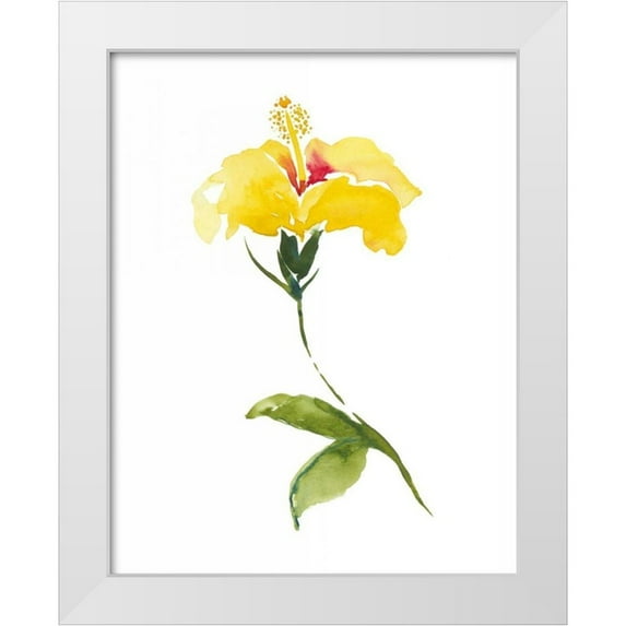 Mosley, Kiana 12x14 White Modern Wood Framed Museum Art Print Titled - Watercolor Garden II