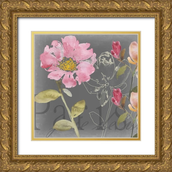 Mosley, Kiana 15x15 Gold Ornate Wood Framed with Double Matting Museum Art Print Titled - Joie de Vivre I