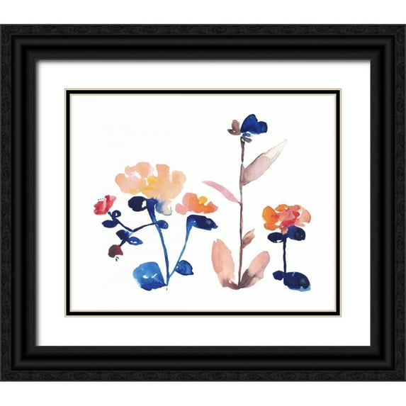Mosley, Kiana 24x20 Black Ornate Wood Framed with Double Matting Museum Art Print Titled - Nouveau Boheme II