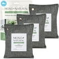 thumbnail image 1 of Moso Natural Air Purifying Bag, 200g Bamboo Charcoal Odor Absorber and Small Space Deodorizer, Closet Odor Eliminator and Car Air Freshener, 3 Pack, 1 of 10