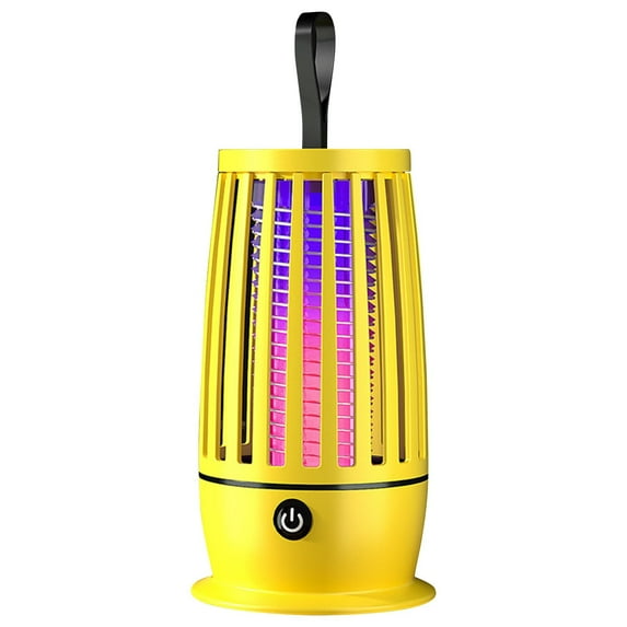 Mosqishock Mosquito Lamp,Mosquishock Mosquito Shock,Mosqishock 2 in 1 Portable Cordless Outdoor Waterproof,Mute USB Rechargeable Lighting,for Home,Camping,Picnic(1Pcs-Yellow)