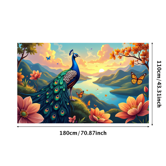 Mosque Silhouette under Crescent Moon Ramadan Decor Backdrop Abstract Party Supplies Celebration Eid Background Banner Wedding Stage