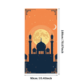 thumbnail image 1 of Mosque Silhouette under Crescent Moon Ramadan Decor Backdrop Abstract Party Supplies Celebration Eid Background Banner Wedding Stage, 1 of 8