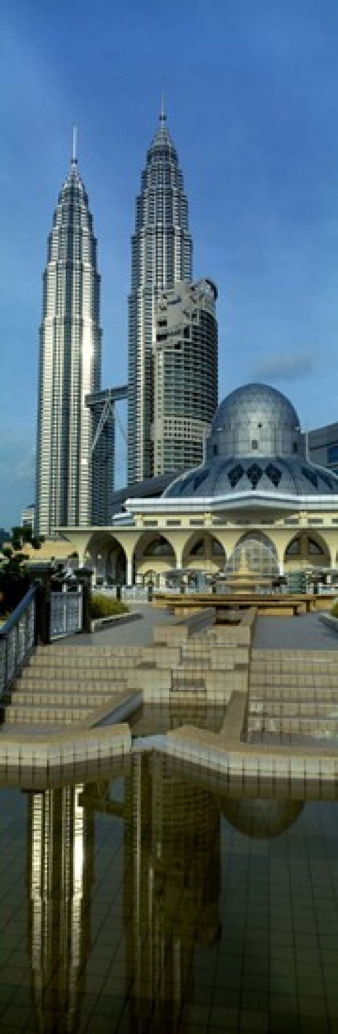 Mosque and Petronas Towers Kuala Lumpur Malaysia Canvas Art - Panoramic Images (18 x 6)