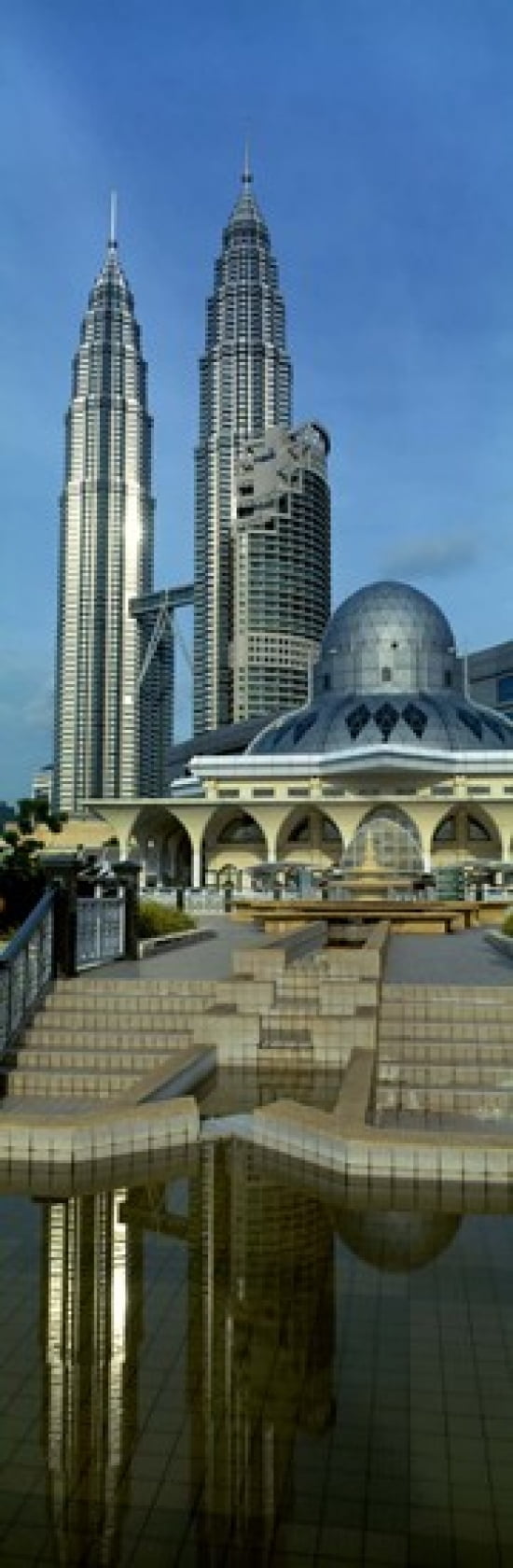 Mosque and Petronas Towers Kuala Lumpur Malaysia Canvas Art - Panoramic Images (36 x 12)