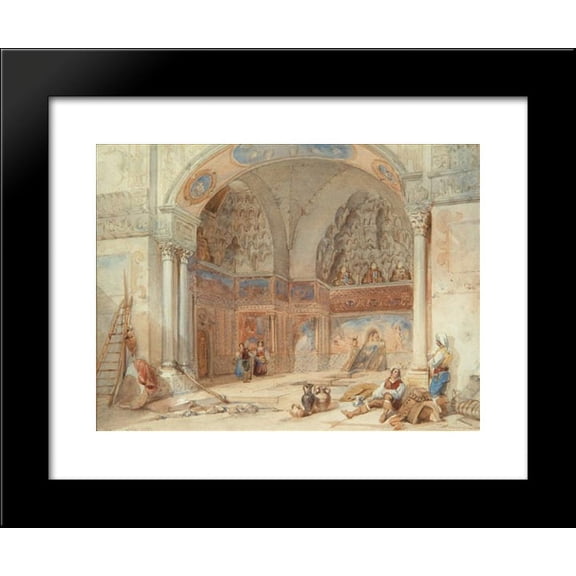 Mosque interior 20x24 Framed Art Print by William Leighton Leitch