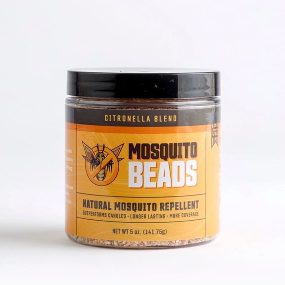 Mosquito Beads - Biodegradable, Long-Lasting, Repels Mosquitoes, Covers 300 sq ft, 5oz Jar