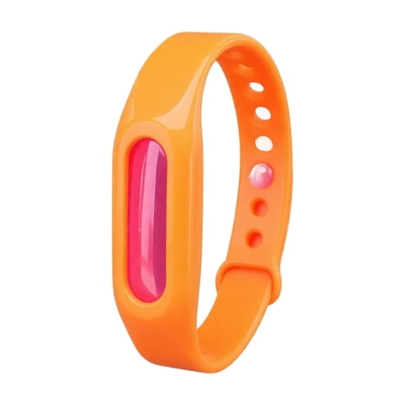 Mosquito Bracelet, Wearable Mosquito for Student and Adults, Outdoor Insect Bug for Camping Patio Backyard, 1 Pack Orange Personal Mosquito Device
