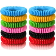 LIUJIANBO Mosquito Bracelets, 24 Pack Individually Wrapped, DEET Free, Natural and Waterproof Band