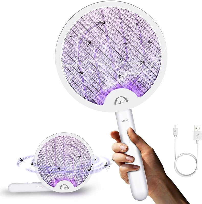 Bug Trap Rotation Mosquito Bug Zapper Indoor Outdoor Repellent Device, 2-in-1 Easy Use ...
