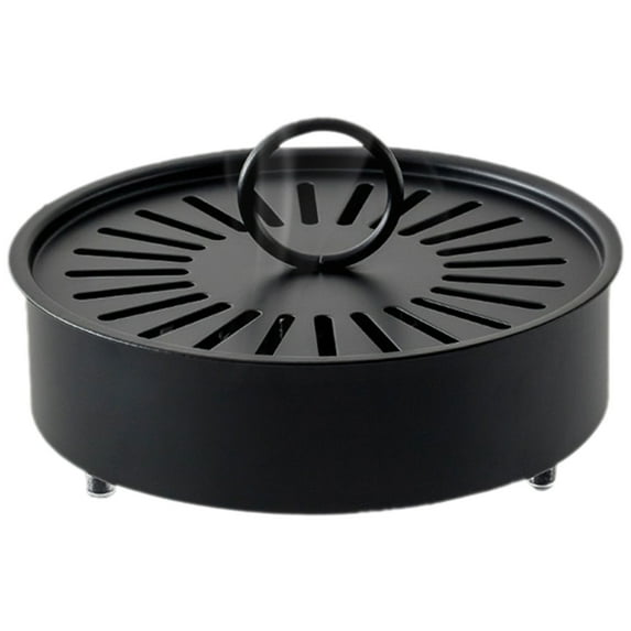 Mosquito Coil Holder, Metal Mosquito Repellent Coil Holder with Lid, Stainless Steel Incense Coil Burner, Portable Mosquito Incense Holder, Metal Mosquito Coil Burner for Home, Camping,Patio Party