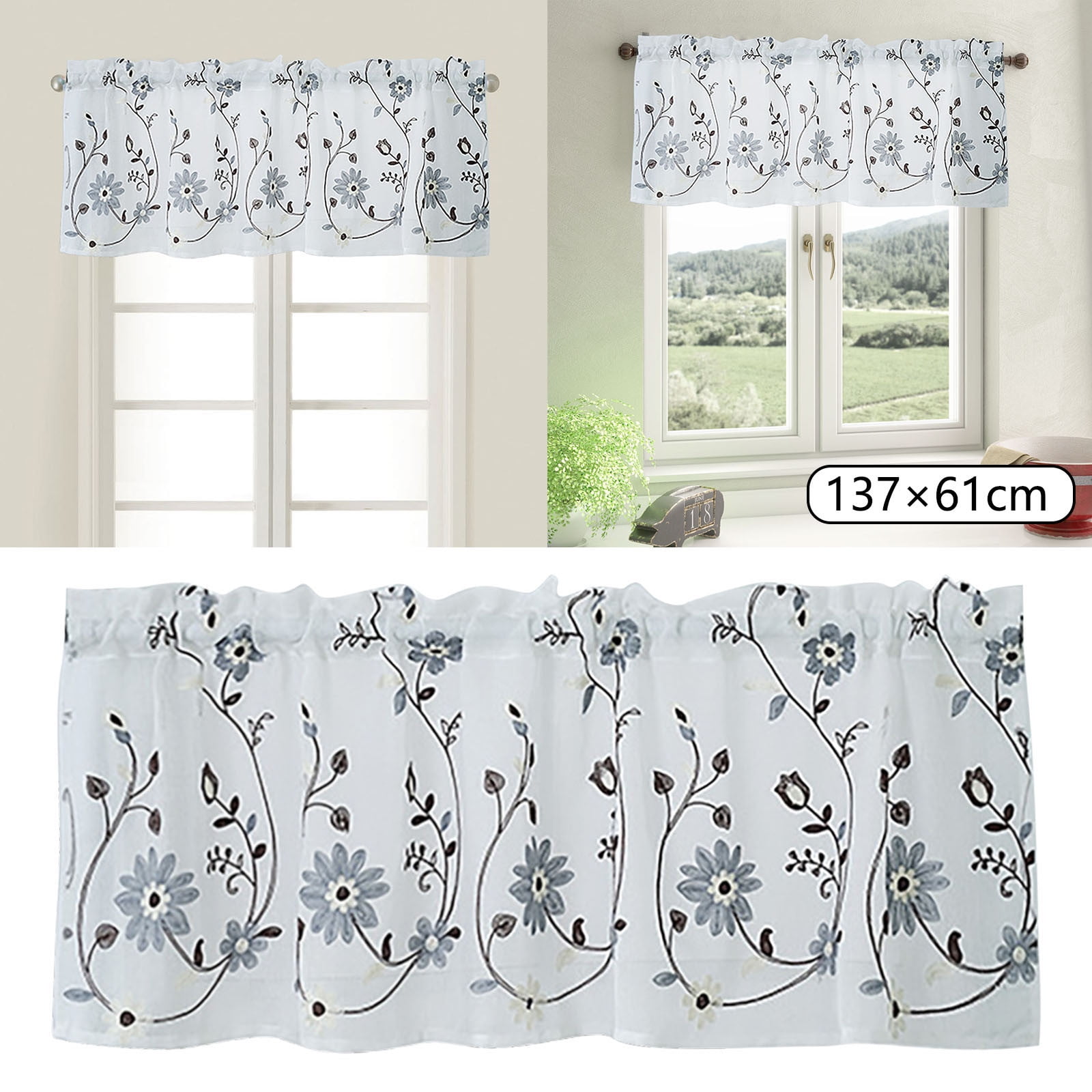Meiiso blackout curtains Kitchen short curtains (137Ã 61cm) B bedroom