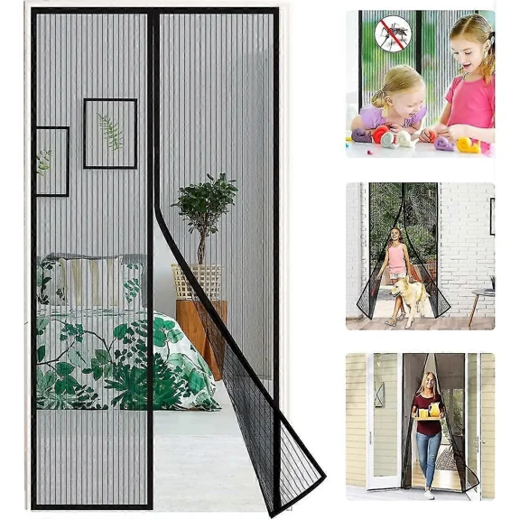 Mosquito Door Curtain, Magnetic Door Mosquito Net(90x210cm)