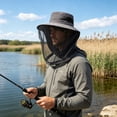 thumbnail image 1 of Mosquito Fishing Safari Mesh Net Hat, Sun Hat Cycling Sun Hat Outdoor Face Fisherman's Hat Summer Breathable Hat, Sun Protection Women Men Bug Cap, 1 of 6
