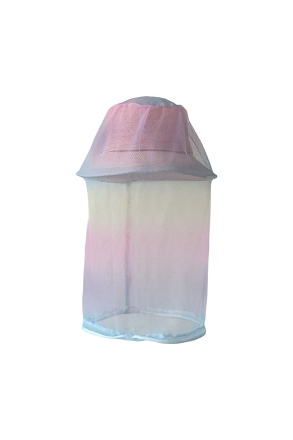 Mosquito Head Net 17 x 19 Inche, Protective Mesh Face Cover with Drawstring for Outdoor Fishing Gardening and Hiking Headwear, Multicolor