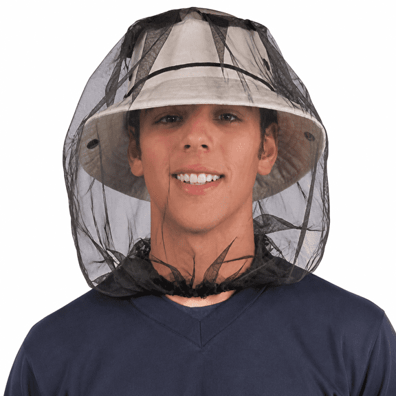 Mosquito Head Net, Army Green, Outdoor Camping Insect Bug Protection Hat