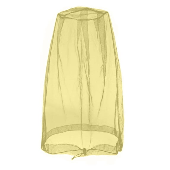Mosquito Head Net, Bug Net for Head, 17X20 In, Fine Mesh, Mosquito Netting, Hiking, Camping, Yellow, Xl, 1 Pc