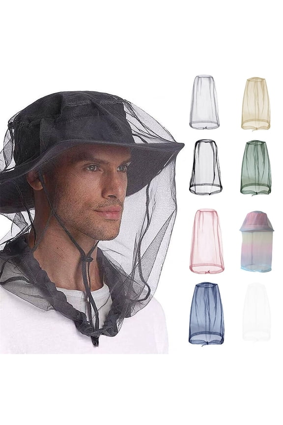 Mosquito Head Net Bug Net for Head 20 X 17 X 6 Inch Mesh Face Cover Outdoor Bug Protection for Fishing Hiking Gardening Green 1 Pack