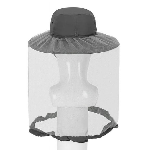 Mosquito Head Net Hat - Bug Cap UPF 50  Sun Protection with Hidden Netting for Beekeeping Hiking Men & Women