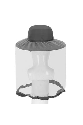 Mosquito Head Net Hat - Bug Cap UPF 50+ Sun Protection with Hidden Netting for Beekeeping Hiking Men & Women