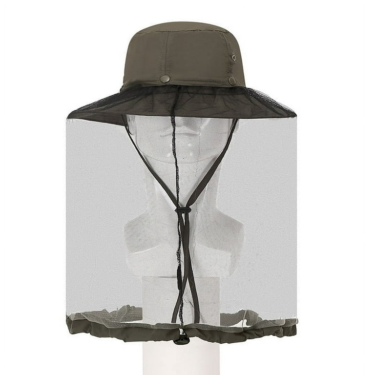 Fishing Hat with Hidden Mosquito Net Bug Net Veil Sun Protection Mosquito Hat Head Summer Breathable Mesh Sun Bucket Hats  main image 4