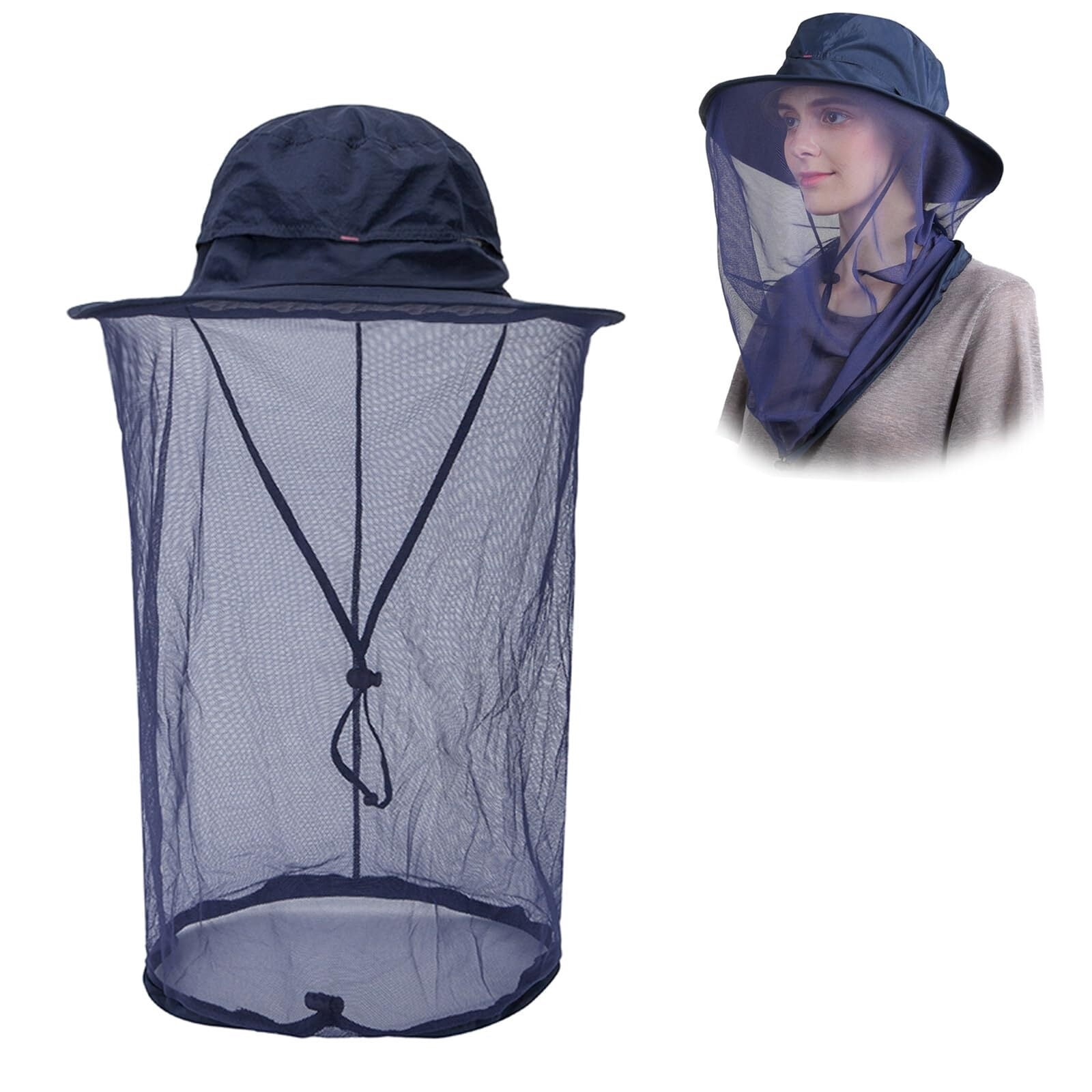 Mosquito Head Net Hat Fishing Hat w/Head Net UPF 50+ Sun Protection Hat
