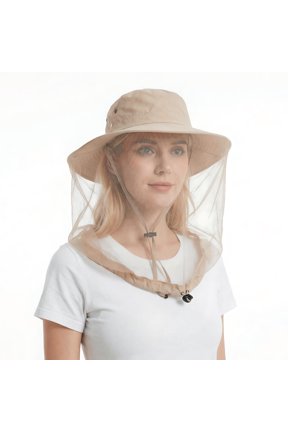 Mosquito Head Net Hat, Gardening Bug Hats with Netting, Breathable Mosquito Net Hat with Full Face Mesh Protection, Lightweight Bug Net Sun Hat for Gardening, Fishing, Hiking, Camping and Beekeeping