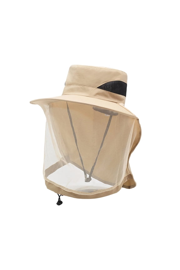Mosquito Head Net Hat, Sun Hat, Wide Brim Fishing Hat with Neck Flap Sun Hat, Fishing Hat, Bug Cap - UPF Sunscreen Fishing Hat, Breathable Mesh Insect Shield