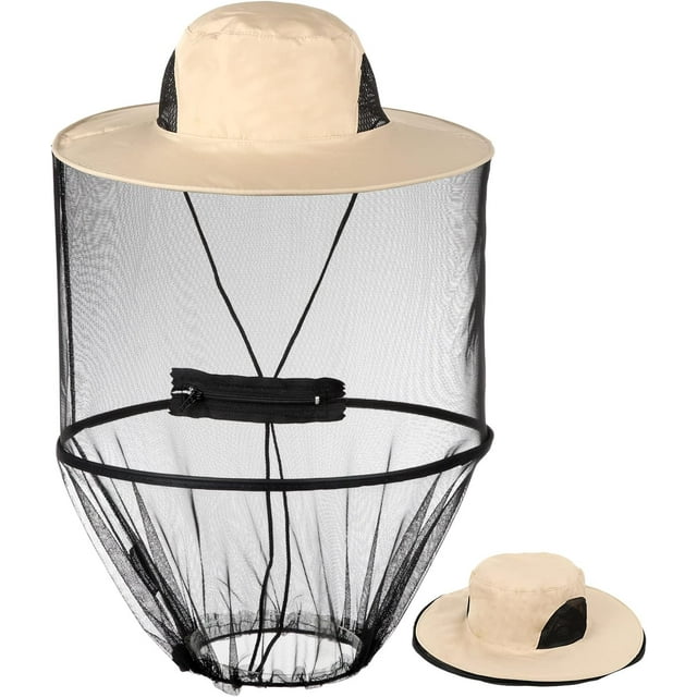 Mosquito Head Net Hat, Sun Hat with Netting, Bee Keeper Hat, Safari