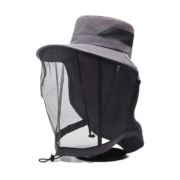 Mosquito Head Net Hat Wide Brim Insect Protection Hat Breathable Sun Hat for Fishing Gardening Hiking Camping