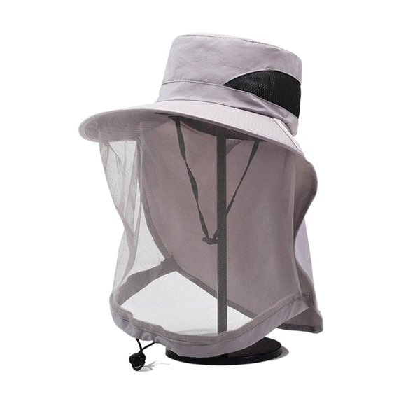 Mosquito Head Net Hat Wide Brim Insect Protection Hat Breathable Sun Hat for Fishing Gardening Hiking Camping
