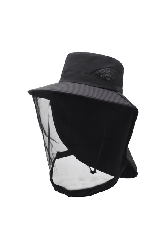Mosquito Head Net Hat for Men Women Sun Protection Fishing Hat with Veil Mesh Protects from Insect for Hiking Outdoor Activities