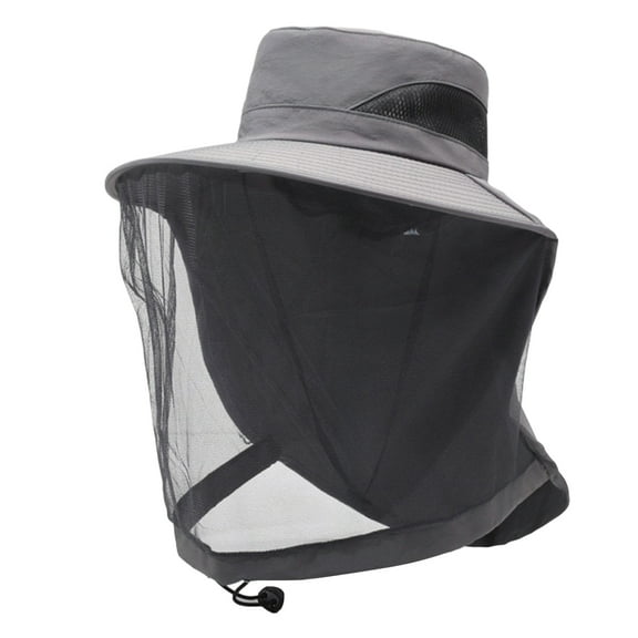 Mosquito Head Net Hat for Men Women Sun Protection Fishing Hat with Veil Mesh Protects from Insect for Hiking Outdoor Activities