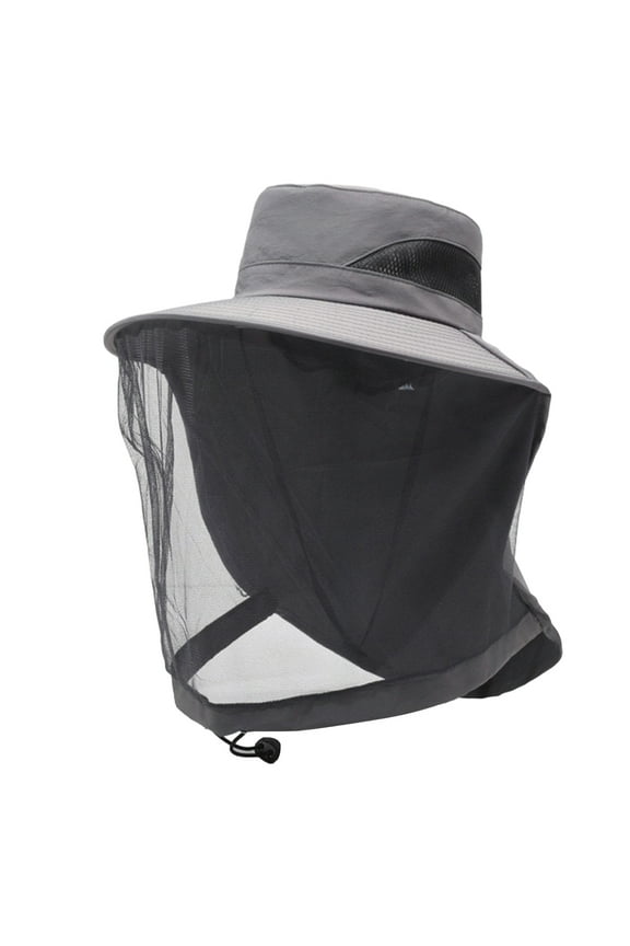 Mosquito Head Net Hat for Men Women Sun Protection Fishing Hat with Veil Mesh Protects from Insect for Hiking Outdoor Activities