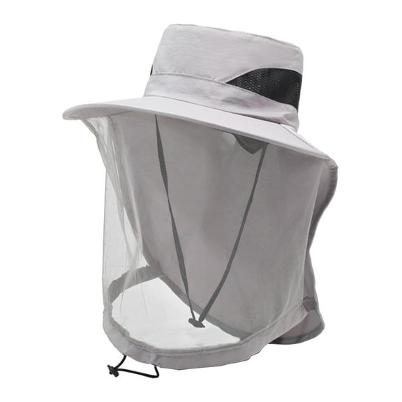 Mosquito Head Net Hat for Men Women Sun Protection Fishing Hat with Veil Mesh Protects from Insect for Hiking Outdoor Activities