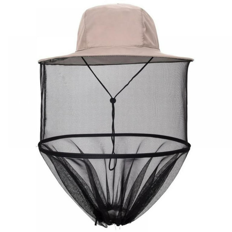 Mosquito Head Net Hat with Hidden Net Mesh, Outdoor Fishing Hat