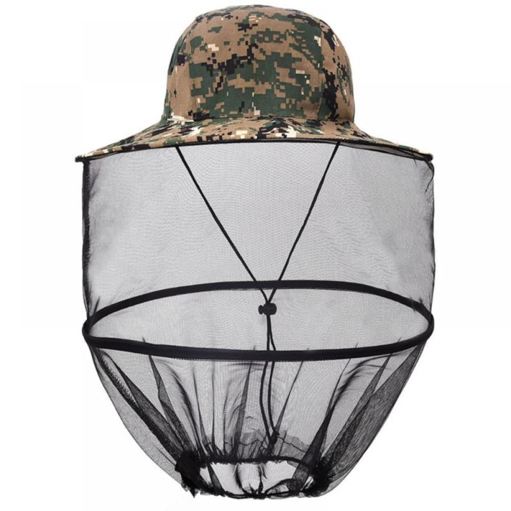 Mosquito Head Net Hat with Hidden Net Mesh, Outdoor Fishing Hat Sun Hat  Protection from Bee Mosquito for Outdoor Lover Men or Women