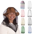 thumbnail image 1 of Mosquito Head Net Mesh, Face Neck Fly Netting Hood Noseeums Screen Net for Any Outdoor Lover Pink, 1 of 8