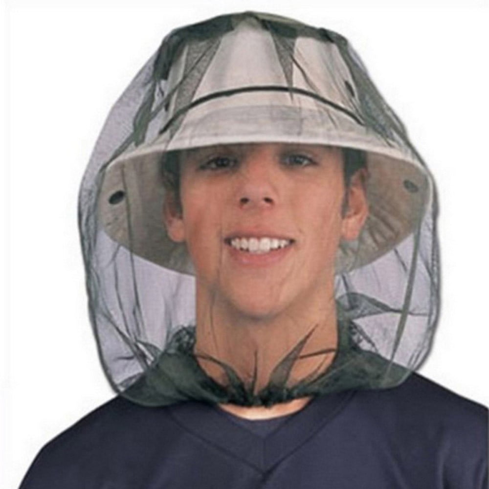 Mosquito Head Net Mesh Face Protector Cap Insect Bee Sun Fish Hat