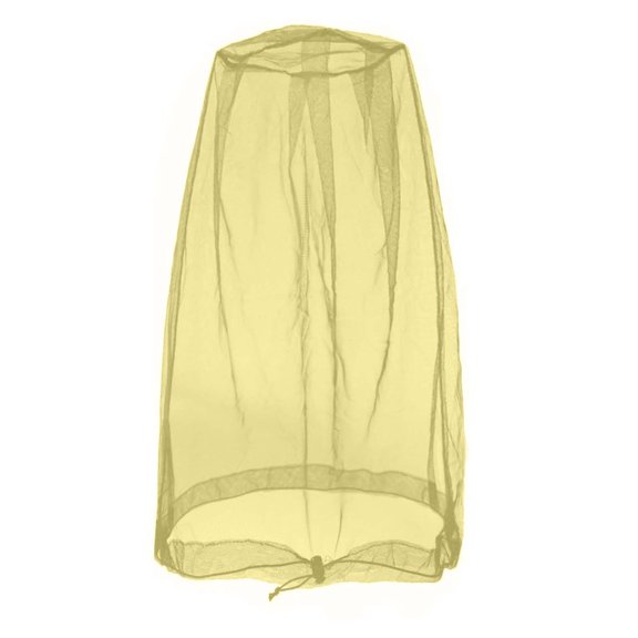 Mosquito Head Net Mesh for Outdoor Activity, Protective Netting for Hiking, Fishing, and Camping, Adjustable Face and Neck Coverage Yellow