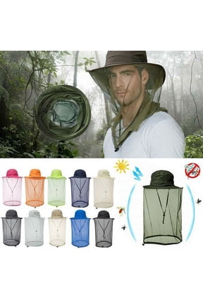 Mosquito Head Net Sun Hat Bug Bee Protection Mesh Fishing Outdoor Men Women Cap