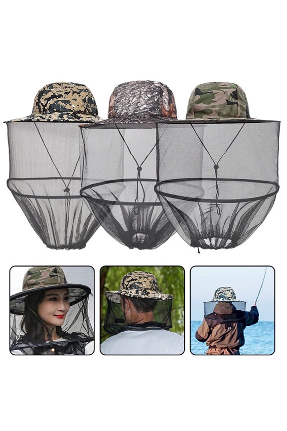 Mosquito Head Net Sun Hat Outdoor Fishing Folding Leisure Ultraviolet-proof Beekeeping Anti-mosquito Mesh Hat