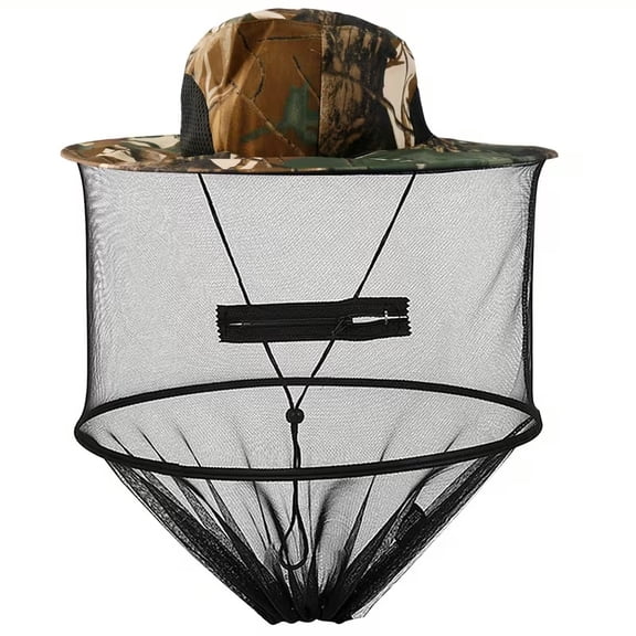 Mosquito Head Net with Hidden Mesh Sun Protection Hat Cap for Fishing Camping Hiking Outdoor Sports Insect Bug Bee Repellent Face Net