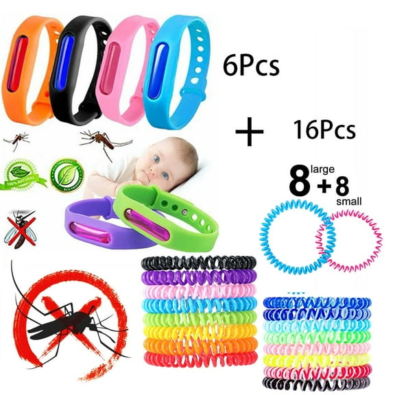 Mosquito Insect & Bug Repellent Wristband -Casewin Mosquito Bracelet -Waterproof, Outdoor Pest Repeller Bracelet w/ Natural Essential Oils (22 Pack)