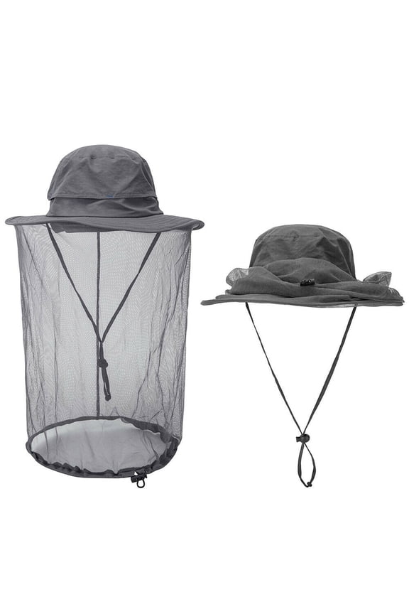 Mosquito Insect Hat Men's Women's Cap Mosquito Head Net Sun Hat Bug Bee UV Protection Mesh Fishing Outdoor Hat