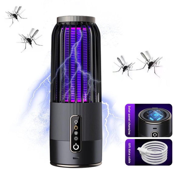Mosquito Killer Lamp, 365nm Bionic Light Wave Outdoor Insect Trap with Large Capacity Collection Box, Waterproof Silent Pest Control for Patio Garden